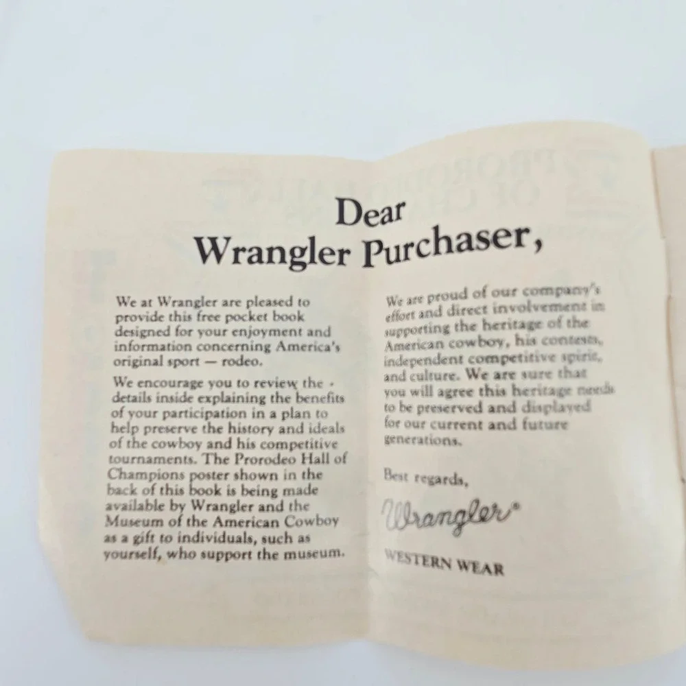 Wrangler Mens 44 Vintage 1980s Prorodeo No Fault Denim Trucker Jacket 74126NV